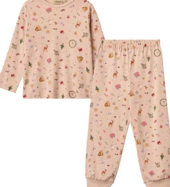 Nattøj - 2-delt - Mila - Rose Dust Holiday|Wheat