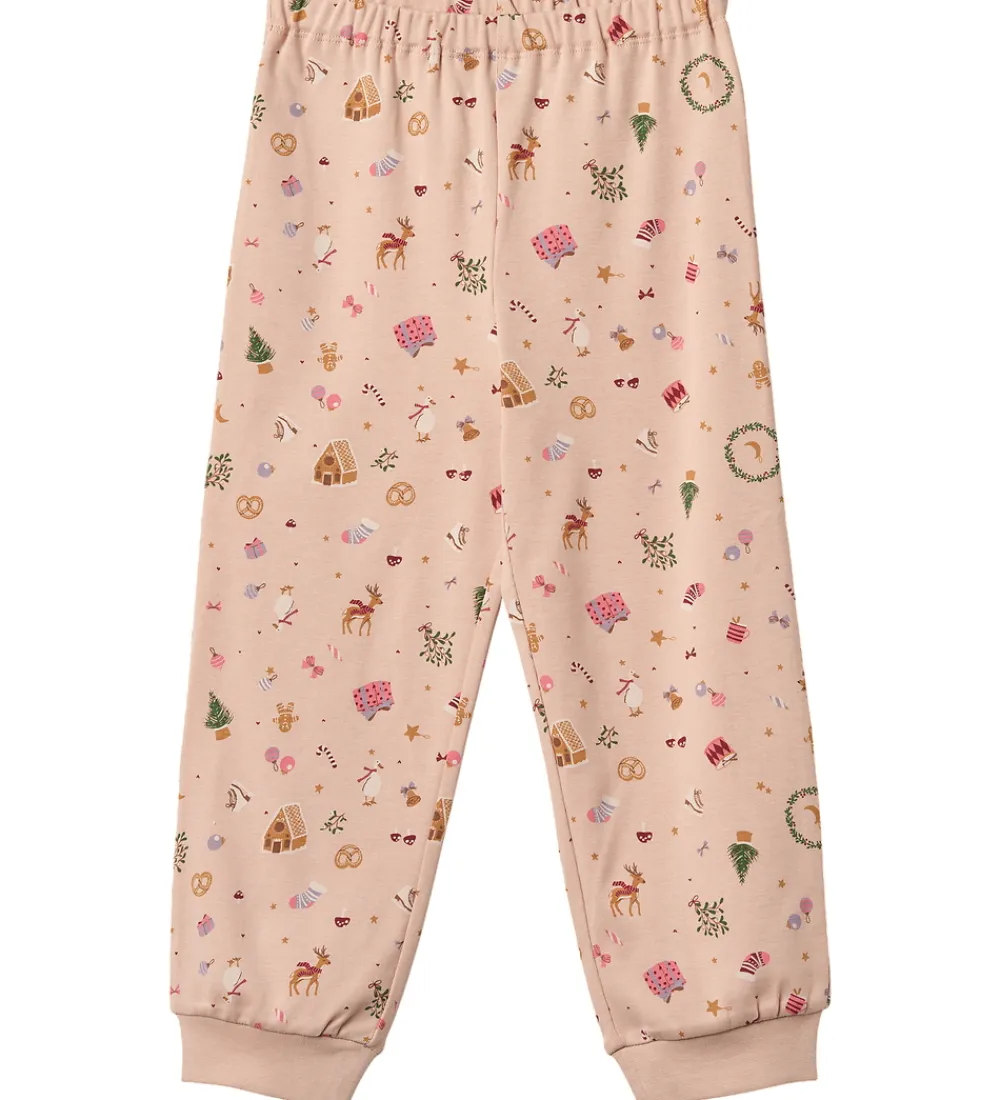 Nattøj - 2-delt - Mila - Rose Dust Holiday|Wheat