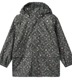 Regnjakke - PU - Ollo - Forest Lake Checked Flowers|Wheat Best