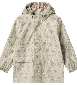 Regnjakke - PU - Ollo - Slightly Green Flowers|Wheat Outlet