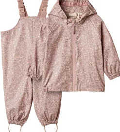 Regntøj m. Seler - PU - Charlie - Powder Flower Meadow|Wheat Best