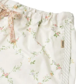 Shorts - Inger - Ivory Checked Flowers|Wheat Hot