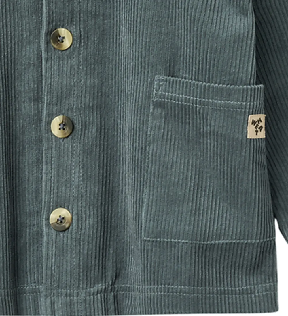 Skjorte - Fløjl - Sage - Stormy Weather|Wheat Outlet