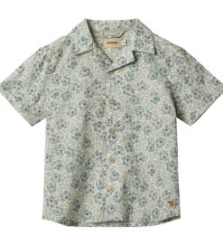 Skjorte k/æ - Anker - Aqua Hawaii Flowers|Wheat Best