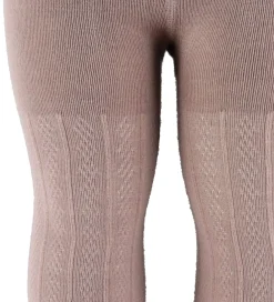 Strømpebukser - Uld - Karla - Dry Rose m. Mønster|Wheat New