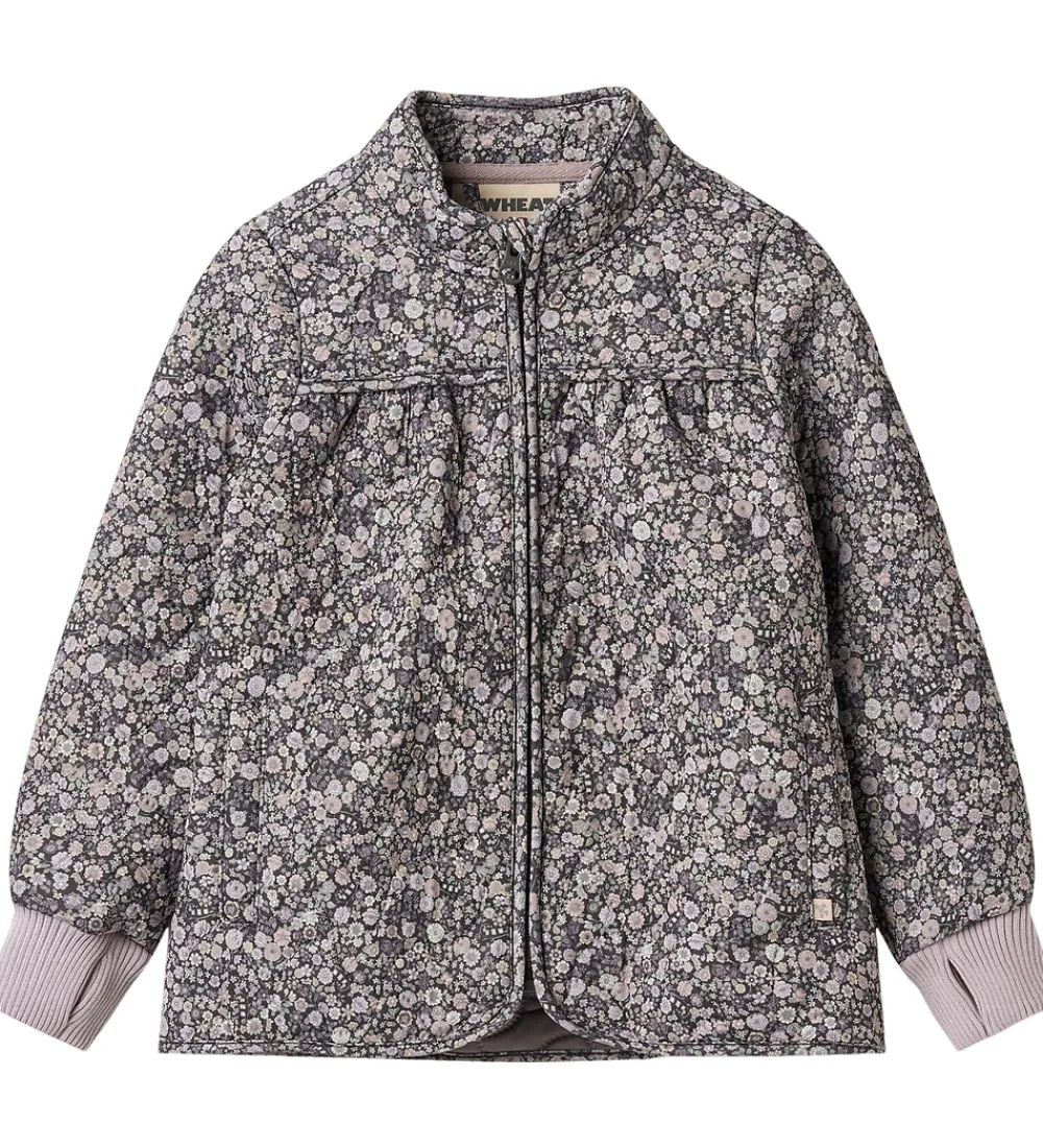 Termojakke - Thilde - Black Sea Flowers|Wheat Clearance