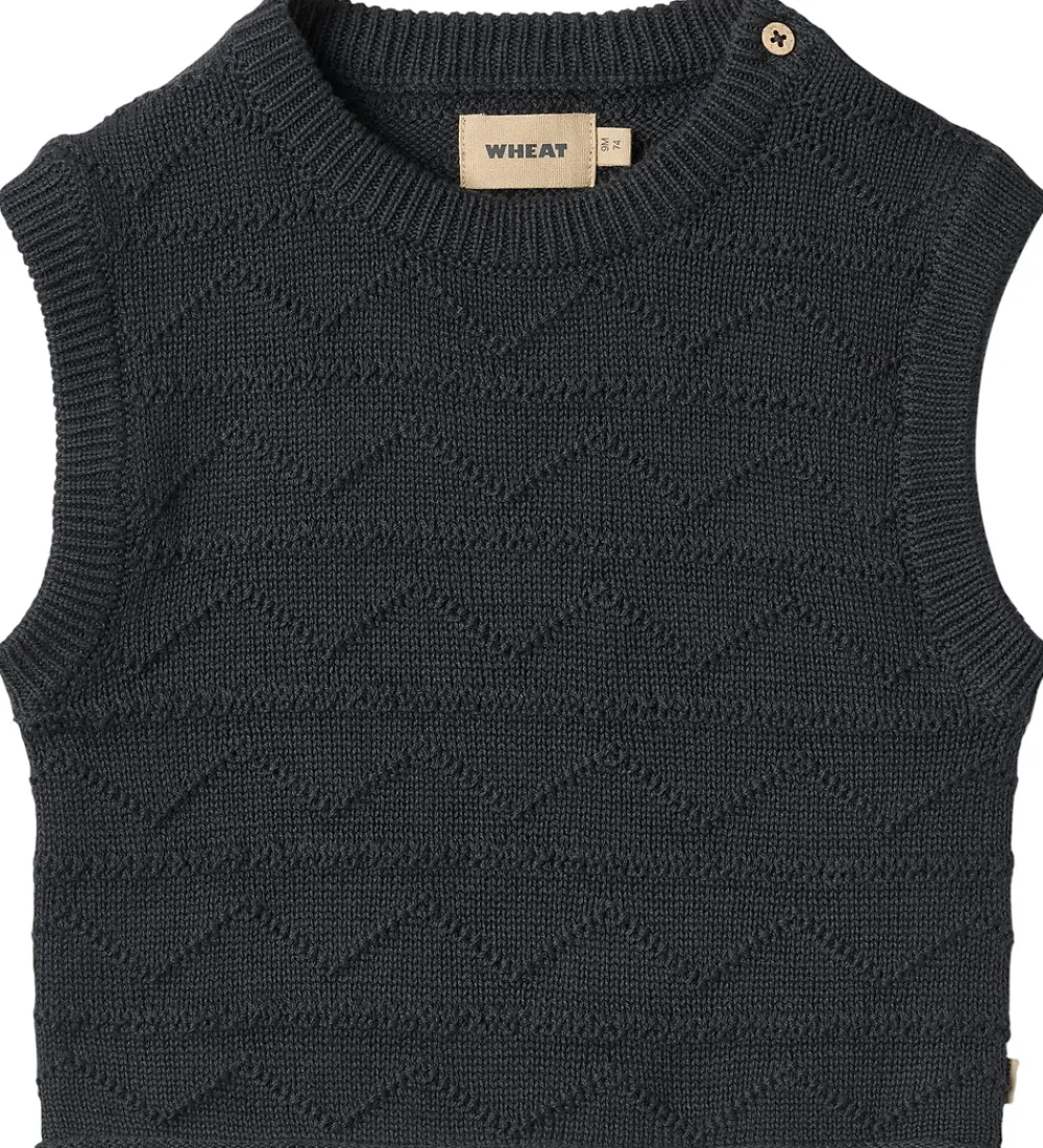 Vest - Strik - Bobby - Navy|Wheat Discount