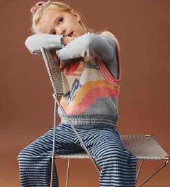 Vest - Strik - Maria - Beige/Multi|Wheat Best