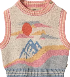 Vest - Strik - Maria - Beige/Multi|Wheat Best