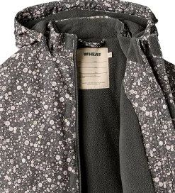 Vinterjakke - Jello - Black Sea Open Flowers|Wheat Hot