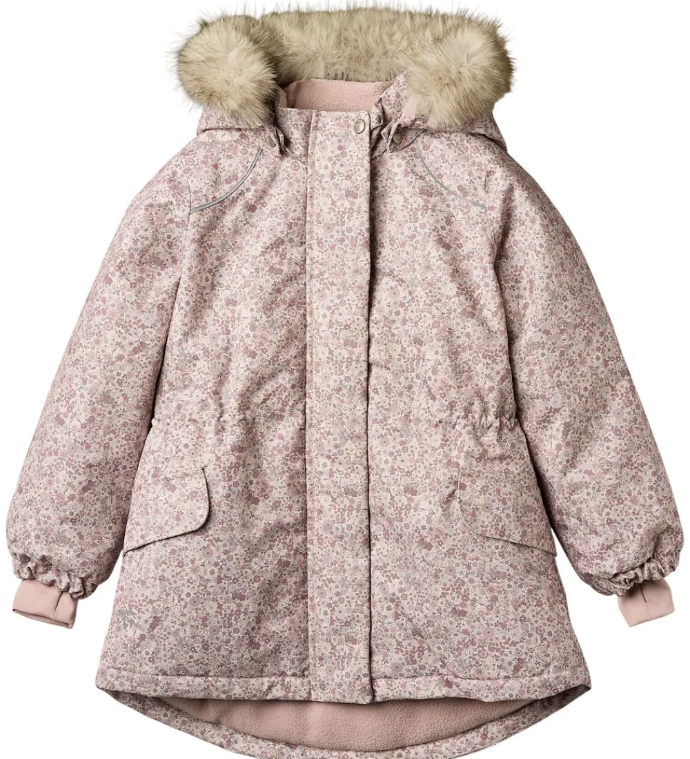 Vinterjakke - Mathilde - Rose Dust Flowers|Wheat New
