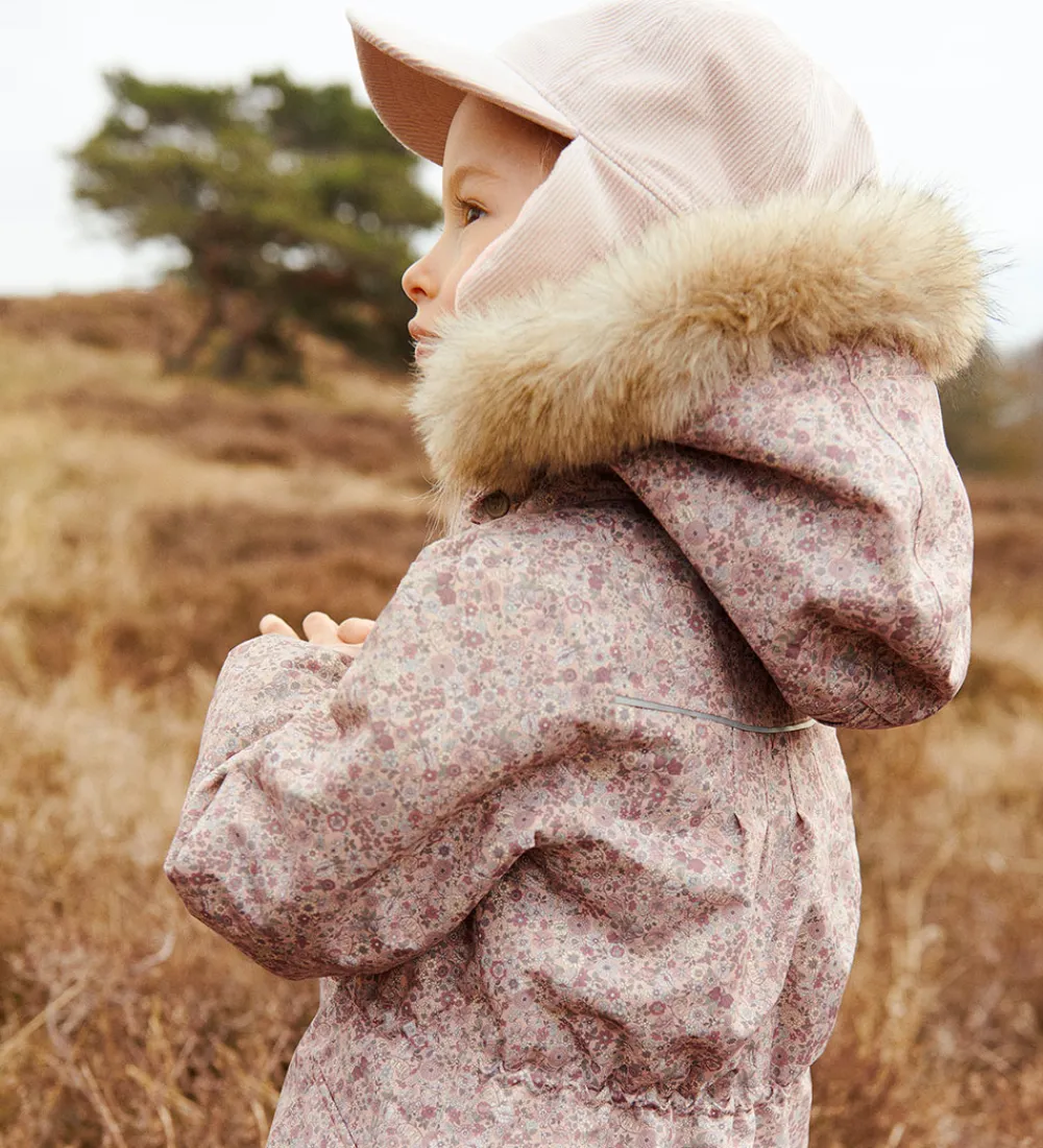 Vinterjakke - Mathilde - Rose Dust Flowers|Wheat New
